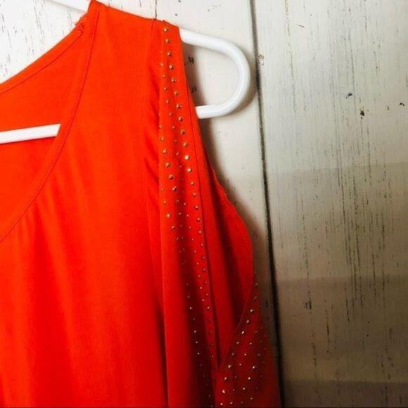 Jennifer Lopez Women's Sequin Orange Blouse Sz M - Picture 6 of 15